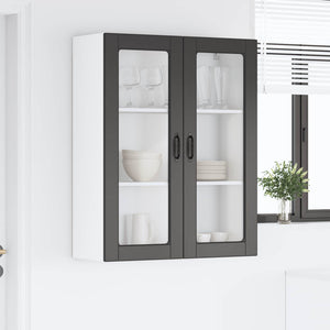 Küchenschrank Schwarz mit Regal, 80x31x100 cm