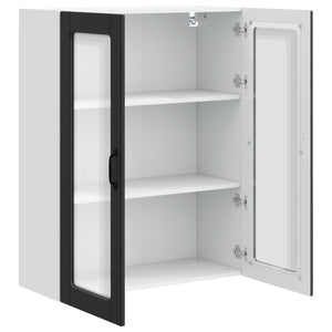 Küchenschrank Schwarz mit Regal, 80x31x100 cm