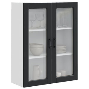 Küchenschrank Schwarz mit Regal, 80x31x100 cm