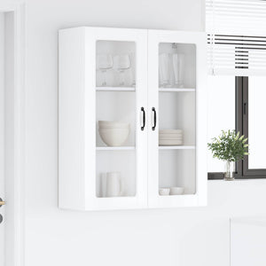 vidaXL Meuble haut de cuisine blanc brillant 80 x 31 x 100 cm en bois d'ingénierie