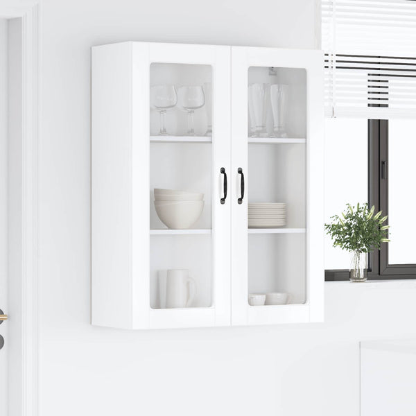 vidaXL Meuble haut de cuisine blanc brillant 80 x 31 x 100 cm en bois d'ingénierie