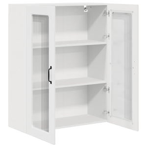 vidaXL Meuble haut de cuisine blanc brillant 80 x 31 x 100 cm en bois d'ingénierie