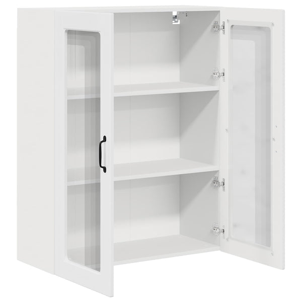 vidaXL Meuble haut de cuisine blanc brillant 80 x 31 x 100 cm en bois d'ingénierie