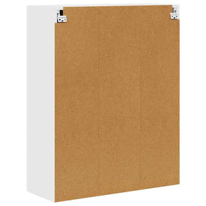 vidaXL Meuble haut de cuisine blanc brillant 80 x 31 x 100 cm en bois d'ingénierie