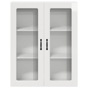 vidaXL Meuble haut de cuisine blanc brillant 80 x 31 x 100 cm en bois d'ingénierie
