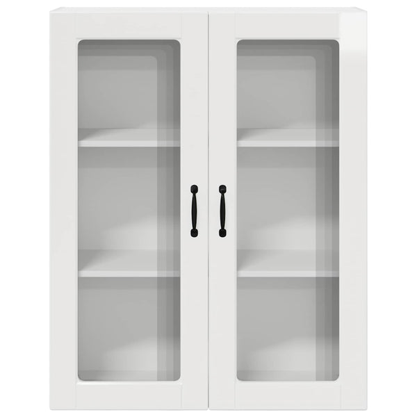 vidaXL Meuble haut de cuisine blanc brillant 80 x 31 x 100 cm en bois d'ingénierie
