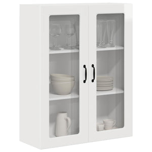 vidaXL Meuble haut de cuisine blanc brillant 80 x 31 x 100 cm en bois d'ingénierie