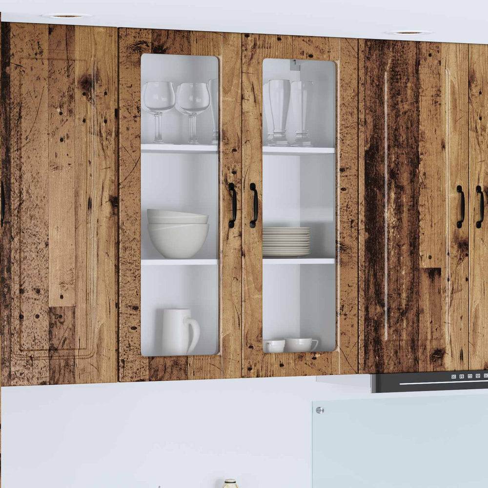 Küchenschrank mit Regal Altholz 80x31x100 cm