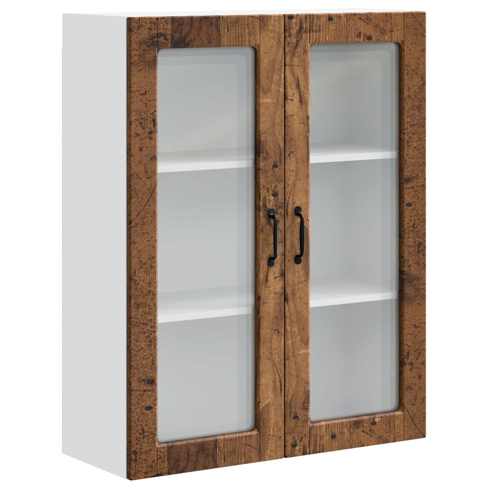 Küchenschrank mit Regal Altholz 80x31x100 cm