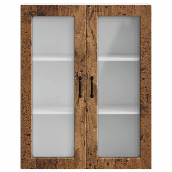Küchenschrank mit Regal Altholz 80x31x100 cm