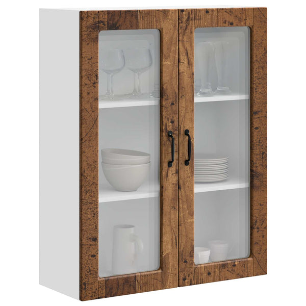 Küchenschrank mit Regal Altholz 80x31x100 cm