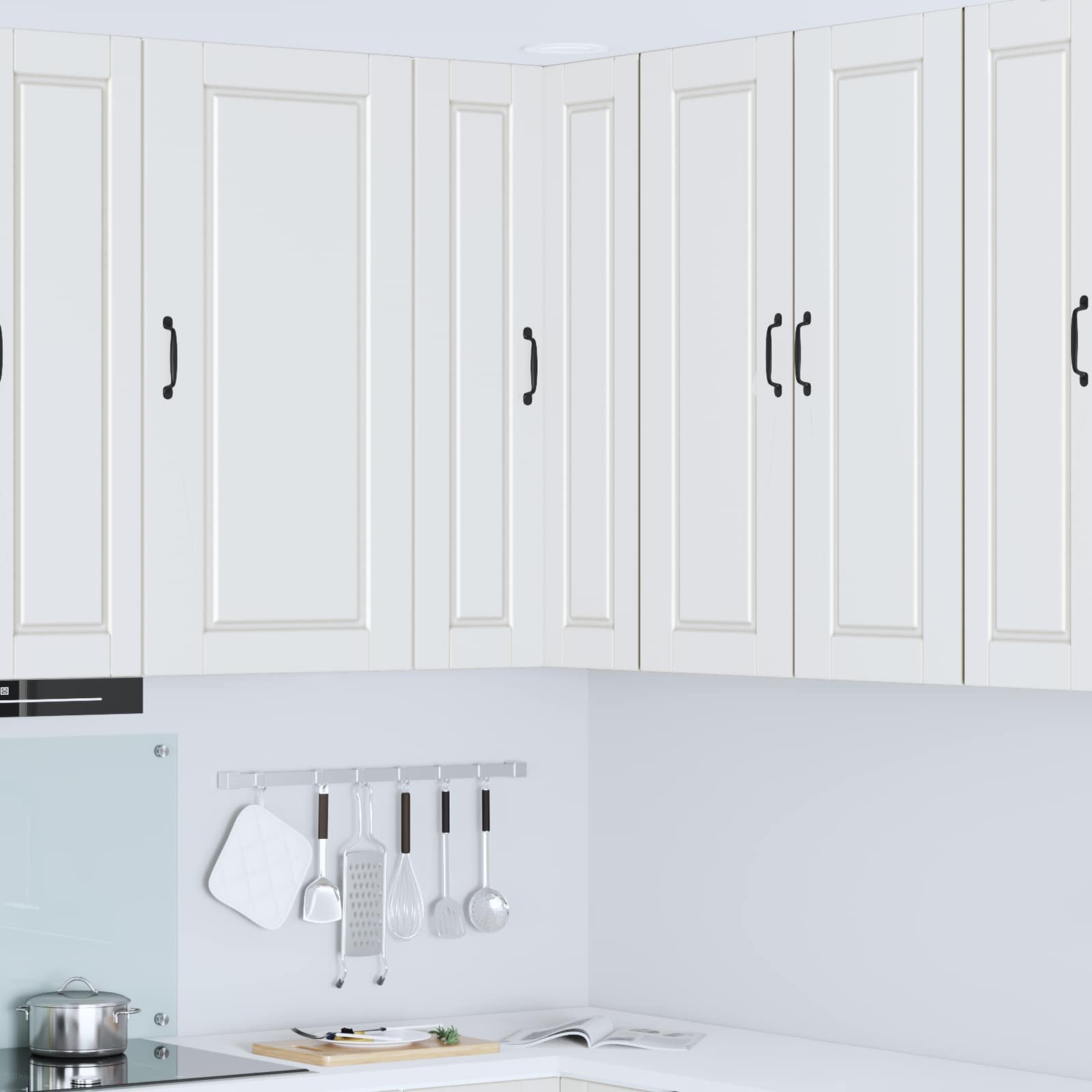 Küchenschrank Weiß mit Regal 57x57x100 cm