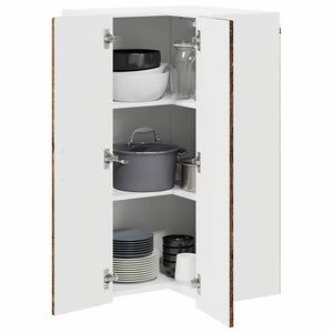 vidaXL Meuble de cuisine avec étagère Bois de récupération 57 x 57 x 100 cm Bois d'ingénierie