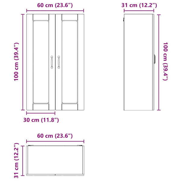 Küchenschrank Braun Eichen-Optik