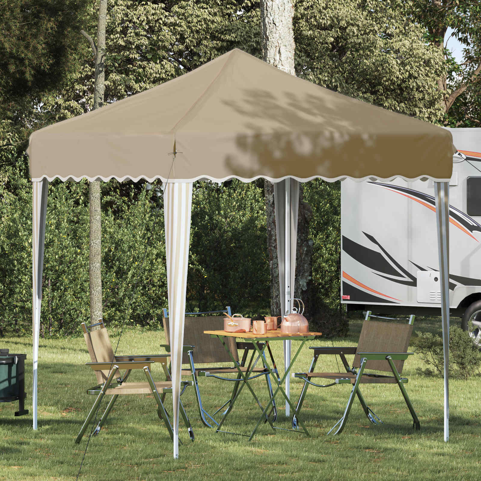 Pop-Up Partyzelt Creme 195x195 cm
