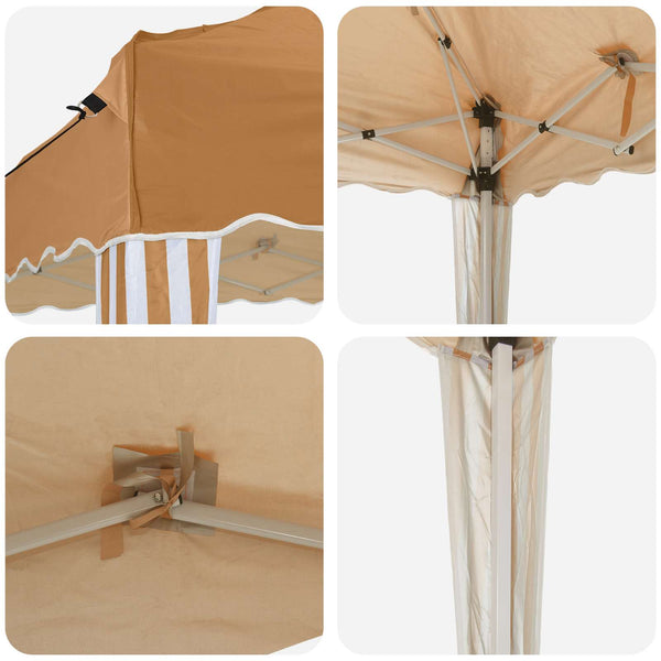 Pop-up Partyzelt Beige 195x195cm Oxford