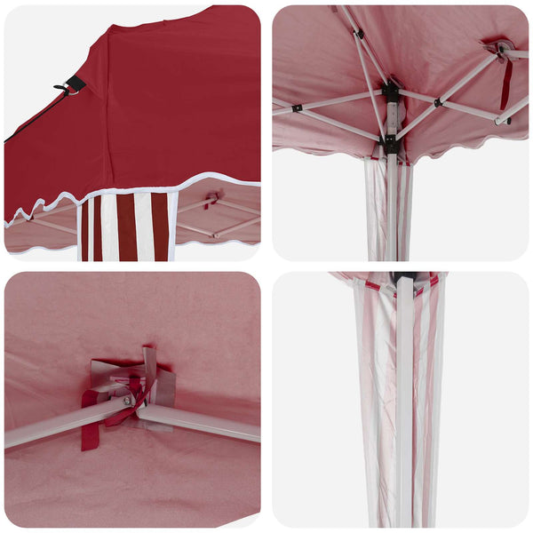 Pop-up Partyzelt Bordeauxrot 195x195cm