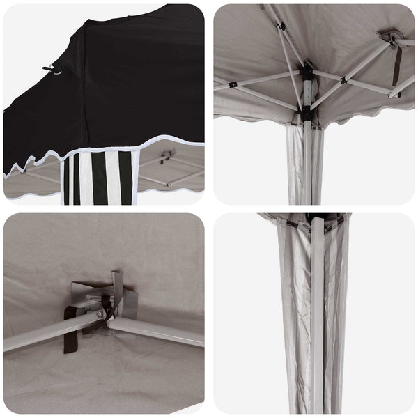 Pop-up Partyzelt Schwarz 195x195 cm