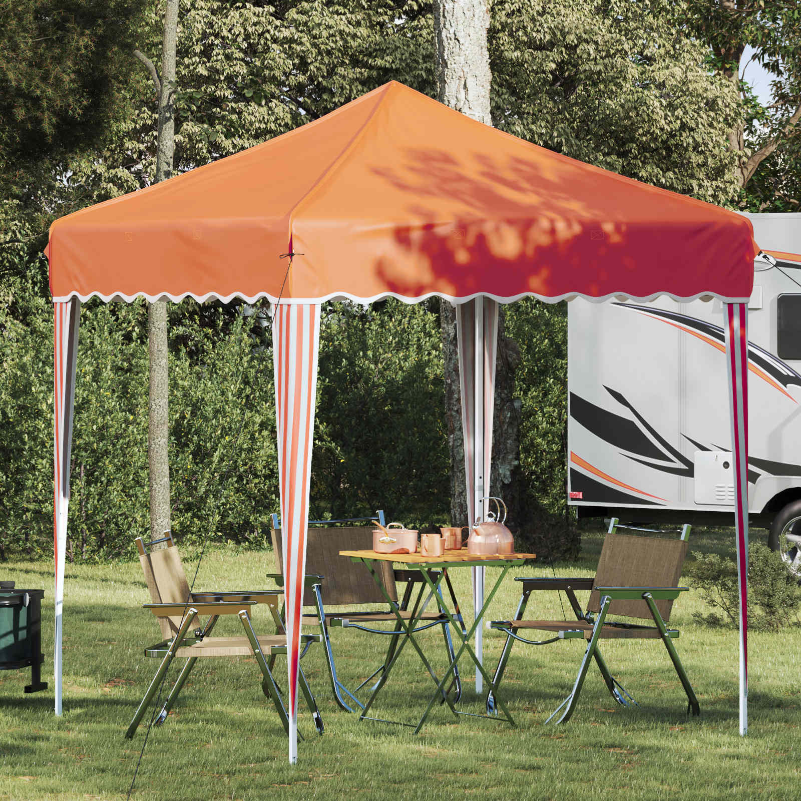 vidaXL Tonnelle pop-up de réception orange 195 x 195 x 245 cm en tissu Oxford