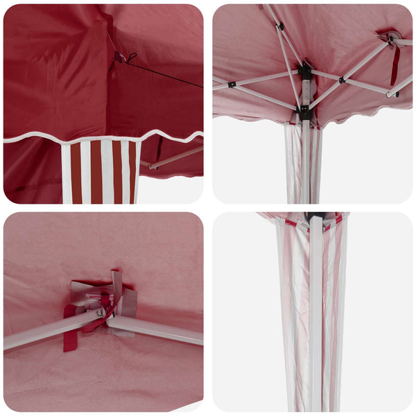 Pop-up Partyzelt Bordeauxrot 195x195 cm