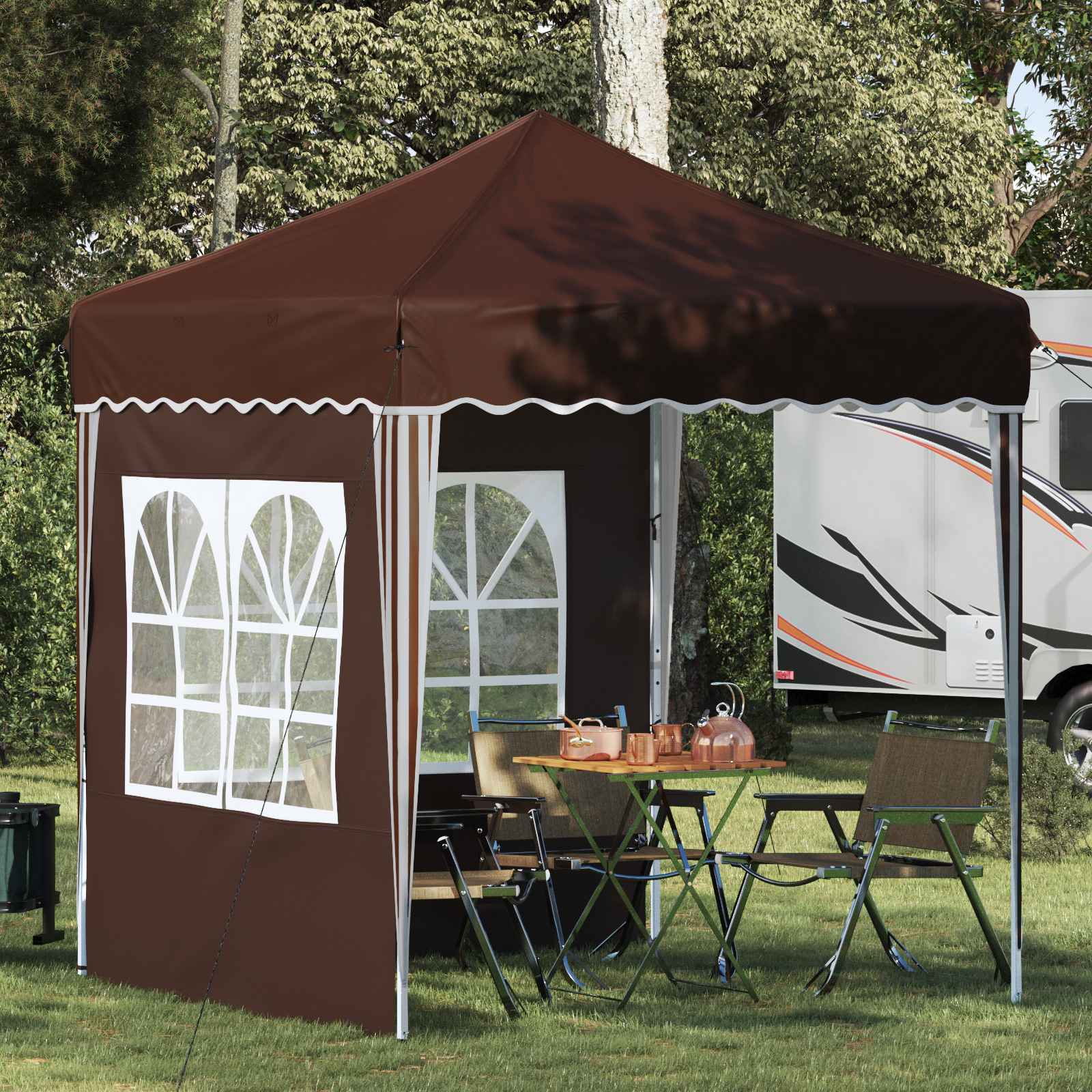 Pop-up Partyzelt Braun 195x195 cm
