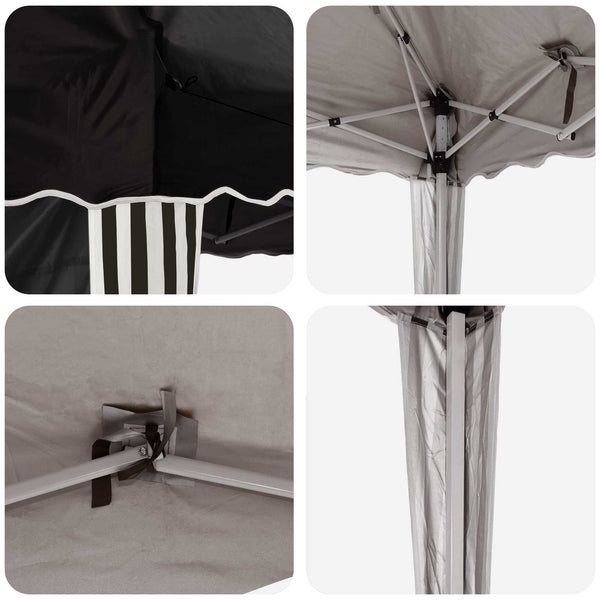 Pop-up Partyzelt Schwarz 195x195 cm