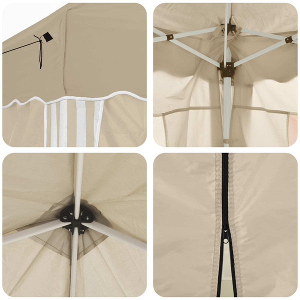 Pop-up Partyzelt Creme 195x195 cm