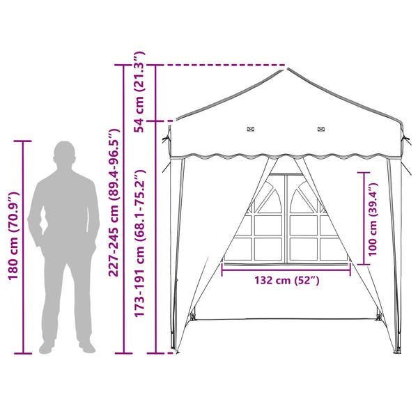 Pop-up Partyzelt Creme 195x195 cm
