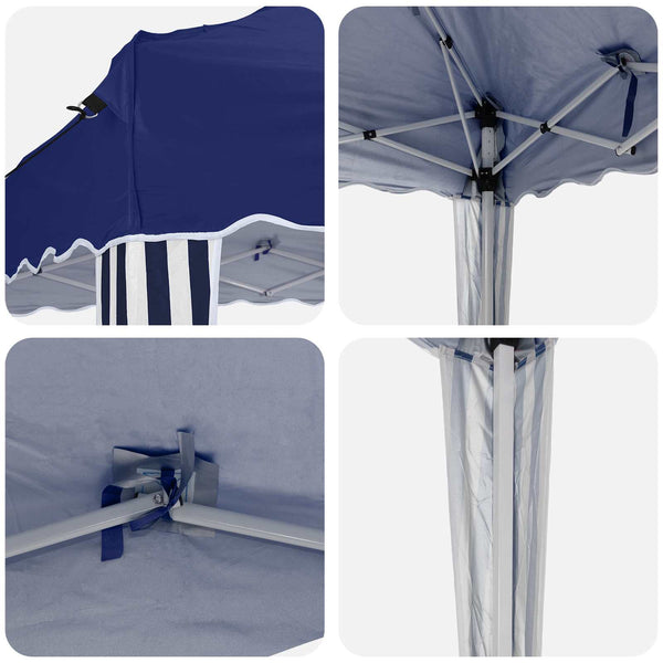 vidaXL Tonnelle de réception escamotable bleue 288 x 288 x 245 cm Tissu Oxford