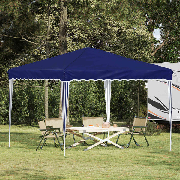 vidaXL Tonnelle de réception escamotable bleue 288 x 288 x 245 cm Tissu Oxford