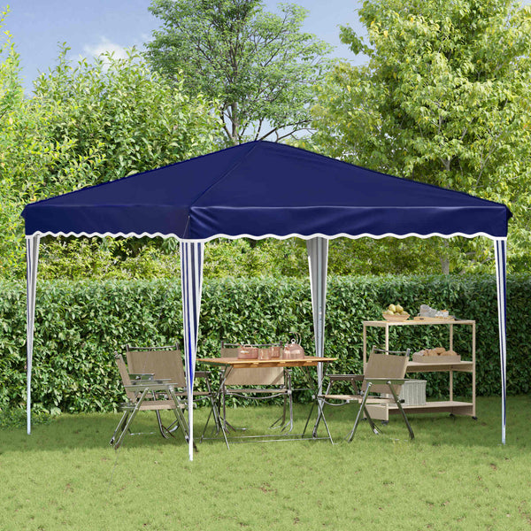vidaXL Tonnelle de réception escamotable bleue 288 x 288 x 245 cm Tissu Oxford