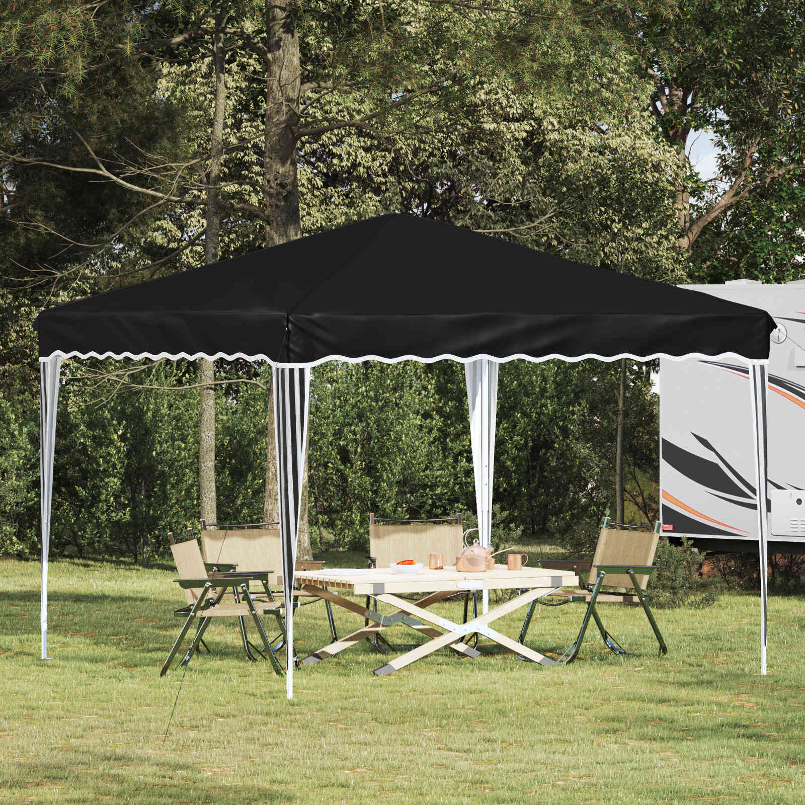 Pop-up Partyzelt Anthrazit Oxford-Stoff 288x288cm