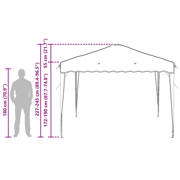 Beiges Pop-Up Partyzelt 288x288cm