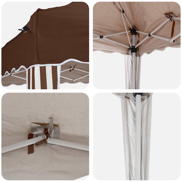 vidaXL Tonnelle pop-up Marron 288 x 288 x 245 cm Tissu Oxford