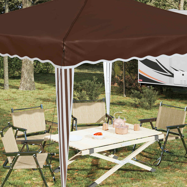 vidaXL Tonnelle pop-up Marron 288 x 288 x 245 cm Tissu Oxford