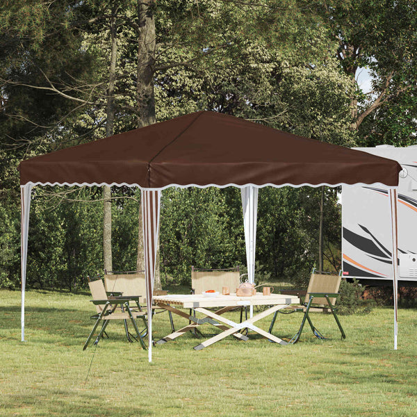 vidaXL Tonnelle pop-up Marron 288 x 288 x 245 cm Tissu Oxford