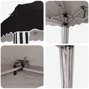 Pop-up Partyzelt Schwarz 288x288 cm