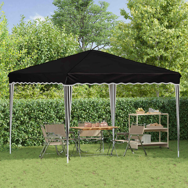 Pop-up Partyzelt Schwarz 288x288 cm