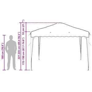 Pop-up Partyzelt Schwarz 288x288 cm