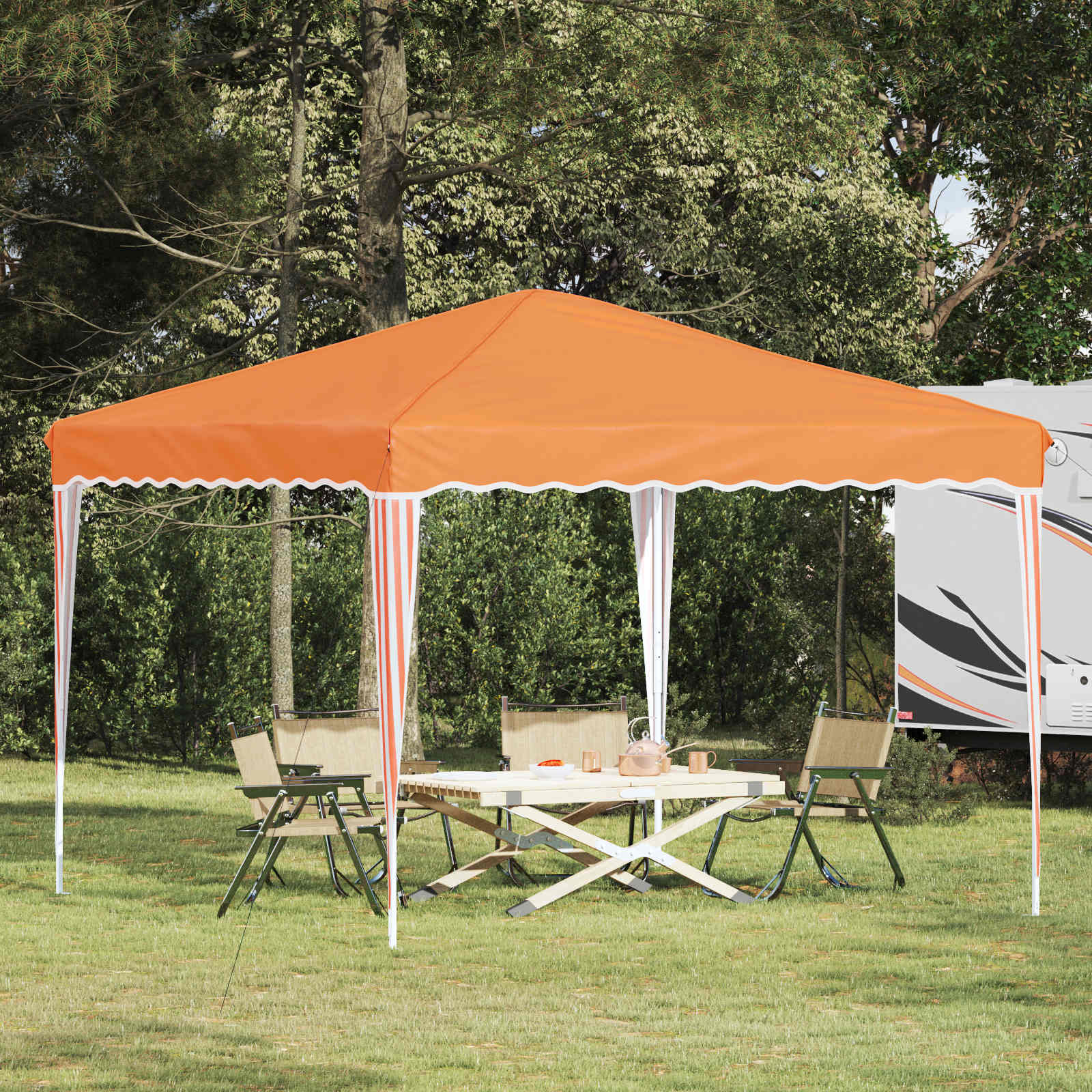 Pop-up Partyzelt Orange Oxford-Gewebe 288cm