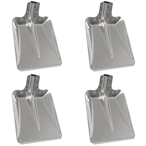 Aluminium Schaufelkopf Silber 4er Set
