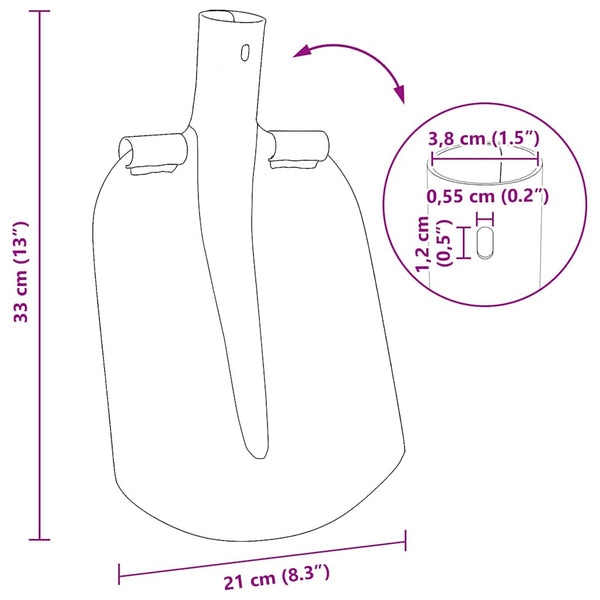Schaufelkopf Silber 33x21cm Stahl