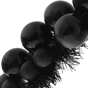 Schwarze Weihnachtskugel Girlande, 186 cm