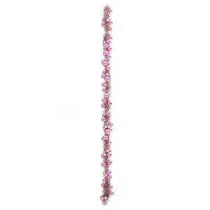 Rosa Weihnachtskugelgirlande 186cm