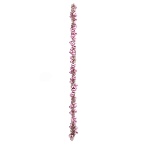 Rosa Weihnachtskugelgirlande 186cm