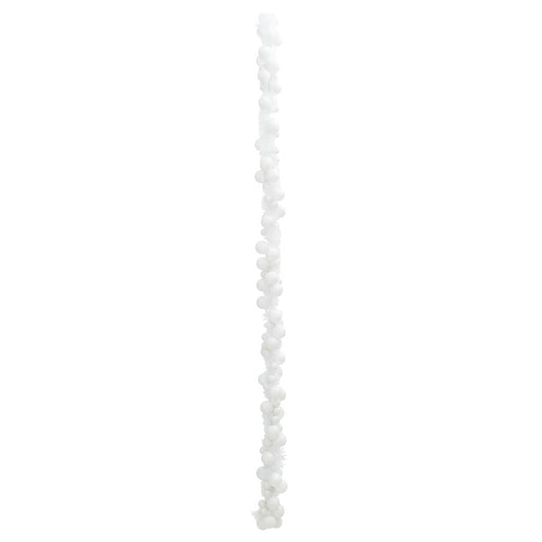 Weiße Weihnachtskugelgirlande 186 cm