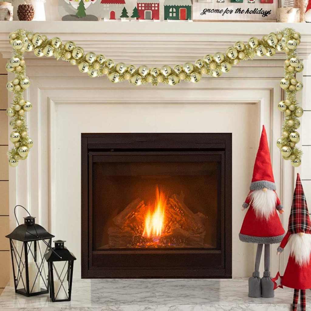 vidaXL Christmas Bauble Garland Gold 186 cm Polystyrene