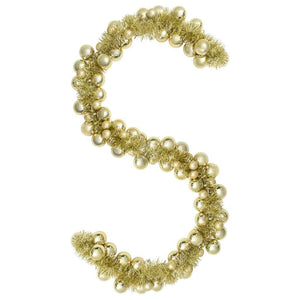 vidaXL Christmas Bauble Garland Gold 186 cm Polystyrene