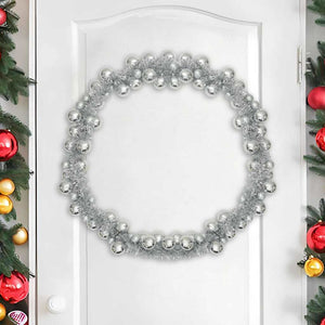 Silberne Weihnachtskugelgirlande 186cm