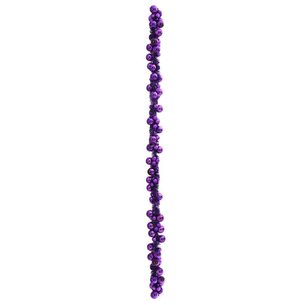 Lila Weihnachtskugelgirlande 186 cm